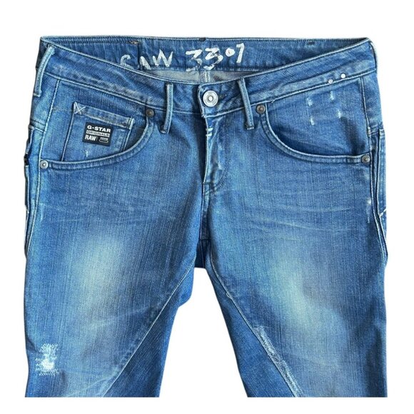 G-STAR Originals Raw 3301 Jeans Breaker Tapered Low Rise Twisted Seams 28 x 32 - Picture 2 of 14